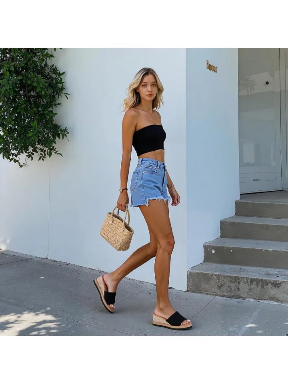 Comfortable Open Toe Wedge Sandals for Women - Stylish Summer Espadrille Slides